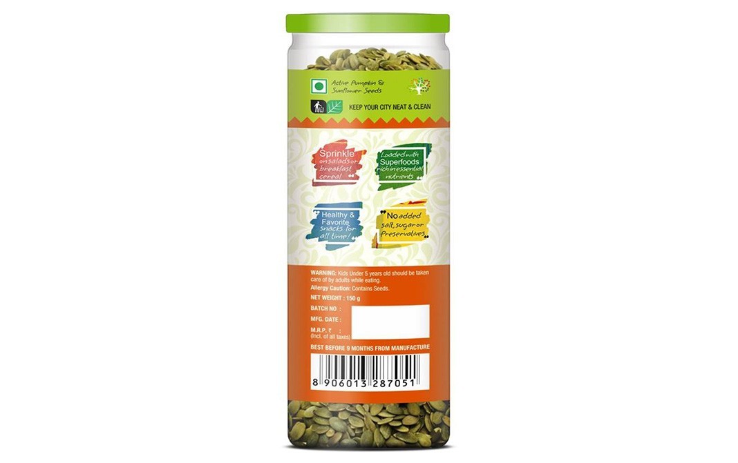 NourishVitals Roasted Pumpkin Seeds    Jar  150 grams